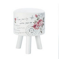 Butterfly Post White Stool